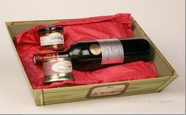 Coffret vin, terrine et confiture